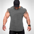 Brand Gyms Tank Top Mens Sleeveless t shirts Summer Cotton Slim Fit Men Clothing Bodybuilding Undershirt Golds Fitness tops tees-Dark Grey-L-JadeMoghul Inc.