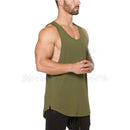 Brand mens sleeveless t shirts Summer Cotton Male Tank Tops gyms Clothing Bodybuilding Undershirt Golds Fitness tanktops tees-Army Green-L-JadeMoghul Inc.
