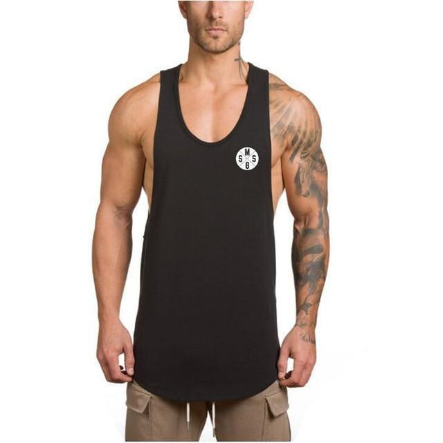 Brand mens sleeveless t shirts Summer Cotton Male Tank Tops gyms Clothing Bodybuilding Undershirt Golds Fitness tanktops tees-black37-L-JadeMoghul Inc.