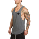 Brand mens sleeveless t shirts Summer Cotton Male Tank Tops gyms Clothing Bodybuilding Undershirt Golds Fitness tanktops tees-dark grey03-L-JadeMoghul Inc.
