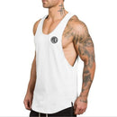 Brand mens sleeveless t shirts Summer Cotton Male Tank Tops gyms Clothing Bodybuilding Undershirt Golds Fitness tanktops tees-white02-L-JadeMoghul Inc.