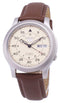 Branded Watches Seiko 5 Military SNK803K2-SS5 Automatic Brown Leather Strap Men's Watch Seiko