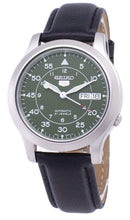 Branded Watches Seiko 5 Military SNK805K2-SS3 Automatic Black Leather Strap Men's Watch Seiko