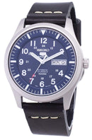 Branded Watches Seiko 5 Sports SNZG11K1-LS14 Automatic Black Leather Strap Men's Watch Seiko