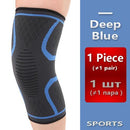 Breathable warmth Kneepad winter sports safety Knee Pads Training Elastic Knee Support knee protect 1pcs-Deep Blue-L-JadeMoghul Inc.