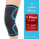 Breathable warmth Kneepad winter sports safety Knee Pads Training Elastic Knee Support knee protect 1pcs-Lake Blue-L-JadeMoghul Inc.