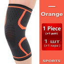 Breathable warmth Kneepad winter sports safety Knee Pads Training Elastic Knee Support knee protect 1pcs-Orange-L-JadeMoghul Inc.