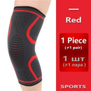 Breathable warmth Kneepad winter sports safety Knee Pads Training Elastic Knee Support knee protect 1pcs-Red-L-JadeMoghul Inc.