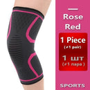 Breathable warmth Kneepad winter sports safety Knee Pads Training Elastic Knee Support knee protect 1pcs-Rose Red-L-JadeMoghul Inc.
