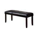 Brent Transitional Bench, Espresso & Dark Cherry-Accent and Storage Benches-Brown-Wood-JadeMoghul Inc.