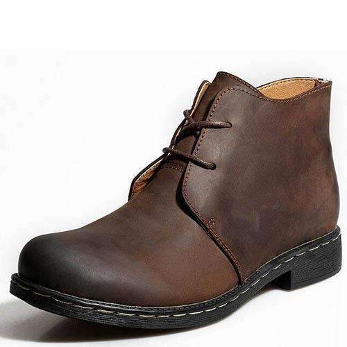 British Style Vintage Men Boots Crazy Genuine Leather Martin Men Autumn Boots Water Proof Work Hiking Winter Ankle Boots Shoes-brown-6.5-JadeMoghul Inc.