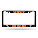 Cool License Plate Frames Broncos Black Chrome Frame
