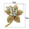 Brooch For Women LO2402 Gold White Metal Brooches with Top Grade Crystal