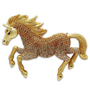 Brooch For Women LO2404 Matte Gold & Gold White Metal Brooches with Crystal