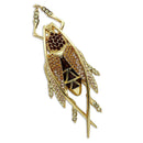 Brooch For Women LO2406 Gold White Metal Brooches with Top Grade Crystal