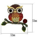 Brooch For Women LO2408 Gold White Metal Brooches with Top Grade Crystal