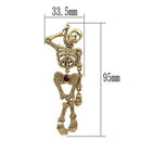 Brooch For Women LO2409 Gold White Metal Brooches with Top Grade Crystal