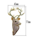 Brooch For Women LO2410 Gold White Metal Brooches with Top Grade Crystal