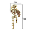 Brooch For Women LO2414 Gold White Metal Brooches with Top Grade Crystal