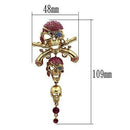 Brooch For Women LO2416 Gold White Metal Brooches with Top Grade Crystal