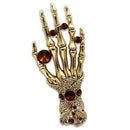 Brooch For Women LO2418 Gold White Metal Brooches with Top Grade Crystal