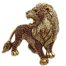 Brooch For Women LO2420 Gold White Metal Brooches with Top Grade Crystal