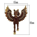 Brooch For Women LO2421 Gold White Metal Brooches with Top Grade Crystal