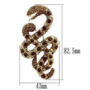 Brooch For Women LO2423 Gold White Metal Brooches with Top Grade Crystal