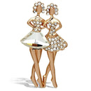 Brooches Brooch For Women LO2776 Flash Rose Gold White Metal Brooches with Synthetic Alamode Fashion Jewelry Outlet