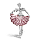 Brooch For Women LO2780 Flash Rose Gold White Metal Brooches with Crystal