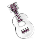 Brooch Jewelry LO2894 Imitation Rhodium White Metal Brooches with Crystal