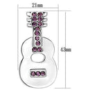 Brooch Jewelry LO2894 Imitation Rhodium White Metal Brooches with Crystal