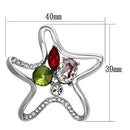 Brooch Jewelry LO2912 Imitation Rhodium White Metal Brooches with Synthetic