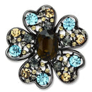 Brooch Jewelry LO2926 Ruthenium White Metal Brooches with Synthetic