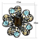 Brooch Jewelry LO2926 Ruthenium White Metal Brooches with Synthetic
