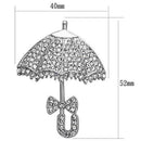 Brooch Jewelry LO2936 Imitation Rhodium White Metal Brooches with Crystal