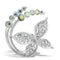 Brooch LO2861 Flash Gold White Metal Brooches with Top Grade Crystal