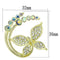 Brooch LO2861 Flash Gold White Metal Brooches with Top Grade Crystal