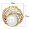 Brooch LO2867 Flash Rose Gold White Metal Brooches with Synthetic