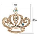 Brooch LO2871 Flash Rose Gold White Metal Brooches with Top Grade Crystal