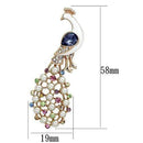 Brooch LO2897 Flash Rose Gold White Metal Brooches with Top Grade Crystal