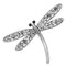 Brooches and Pins LO2825 Imitation Rhodium White Metal Brooches with Crystal