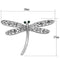 Brooches and Pins LO2825 Imitation Rhodium White Metal Brooches with Crystal