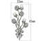 Brooches and Pins LO2835 Imitation Rhodium White Metal Brooches with Synthetic