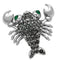 Brooches and Pins LO2850 Imitation Rhodium White Metal Brooches with Crystal