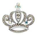 Brooches and Pins LO2870 Imitation Rhodium White Metal Brooches with Crystal