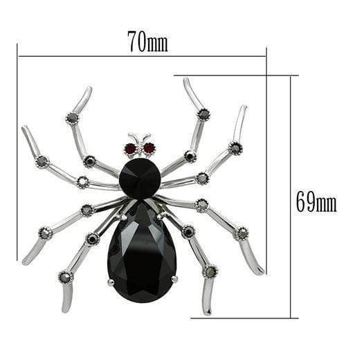 Hair Brooch LO2397 Imitation Rhodium White Metal Brooches with AAA Grade CZ