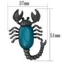 Brooches Hair Brooch LO2763 Ruthenium White Metal Brooches with Synthetic Alamode Fashion Jewelry Outlet