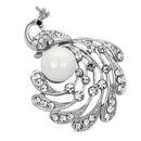 Brooches Hair Brooch LO2777 Imitation Rhodium White Metal Brooches with Synthetic Alamode Fashion Jewelry Outlet