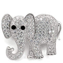 Swarovski Brooch 1W125 Imitation Rhodium Brass Brooches with CZ